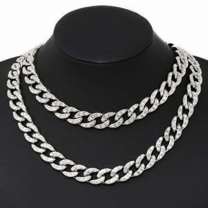 Double Chain 'ACRYLIC' Short Necklace